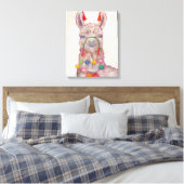 水彩フェスティバルラマ キャンバスプリント (インサイチュ (寝室))