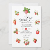 水彩フォトベリースイートベビーシャワー 招待状 (正面)