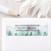 水彩フォレストのアドレス ラベル (インサイチュ)