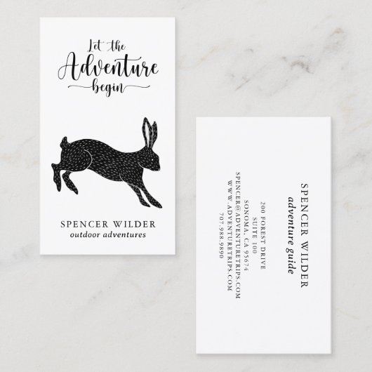 水彩フォレストアドベンチャー自然ガイド 名刺 (正面/裏面)