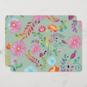 水彩フォーク花 – カスタマイズ可能 (正面/裏面)