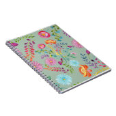 水彩フォーク花 – カスタマイズ可能 ノートブック (右側)