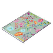 水彩フォーク花 – カスタマイズ可能 ノートブック (左側)