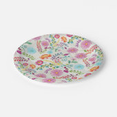 水彩フォーク花 – カスタマイズ可能 ペーパープレート (アングル)