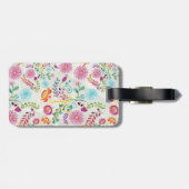 水彩フォーク花 – カスタマイズ可能 ラゲッジタグ (裏面横)