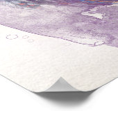 水彩フクロウのポスター ポスター (角)