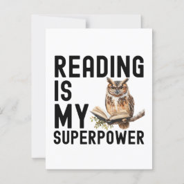 水彩フクロウ本虫読のことわざ ポストカード