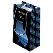 水彩フクロウ芸術 スモールペーパーバッグ (裏面アングル)