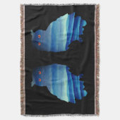 水彩フクロウ芸術 スローブランケット (正面縦)