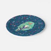 水彩フクロウ芸術 ペーパープレート (アングル)