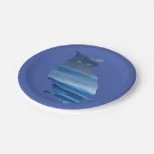 水彩フクロウ芸術 ペーパープレート (アングル)