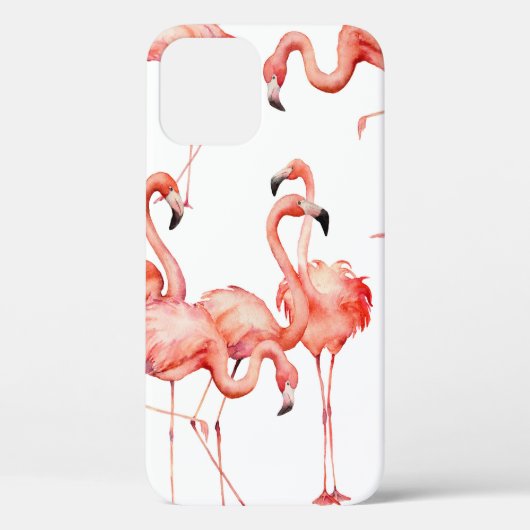 水彩フラミンゴの継ぎ目のない模様。手絵を描 Case-Mate iPhoneケース (裏面)