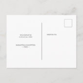 水彩フラミンゴの誕生日グリーティング ポストカード (裏面)