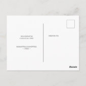 水彩フラミンゴの誕生日グリーティング ポストカード (裏面)