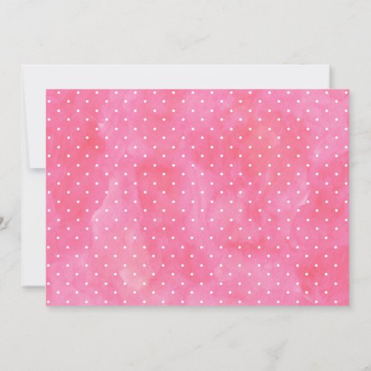 水彩フラミンゴス誕生日パーティーの招待 招待状 (裏面)