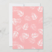水彩フラミンゴトロピカル ブライダルシャワー 招待状 (裏面)