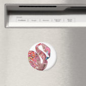 水彩フラミンゴ切断 マグネット (インサイチュ (食洗機))