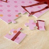 水彩フラミンゴ模様 ジグソーパズル (側面)