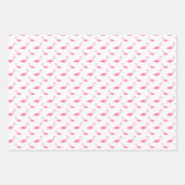 水彩フラミンゴ模様 ラッピングペーパーシート (正面3)