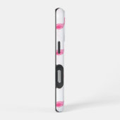 水彩フラミンゴ模様 iPhoneケース (右側面)