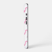 水彩フラミンゴ模様 iPhoneケース (左側面)