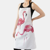 水彩フラミンゴ、エレガントデザイン。 エプロン (インサイチュ)