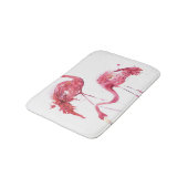 水彩フラミンゴ、エレガントデザイン。 バスマット (アングル)