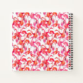 水彩フラミンゴ ノートブック (裏面)