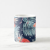 水彩フラミンゴ：ピンクのトロピカルエレガンス。 コーヒーマグカップ (中央)