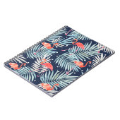 水彩フラミンゴ:ピンクのトロピカルエレガンス。 ノートブック (左側)