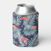 水彩フラミンゴ：ピンクのトロピカルエレガンス。 缶クーラー (缶正面)