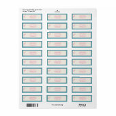 水彩フラミンゴ ラベル (フルシート)