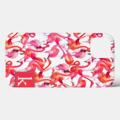水彩フラミンゴ |名前の追加 Case-Mate iPhoneケース (裏面 (横))