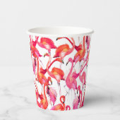 水彩フラミンゴ 紙コップ (裏面)