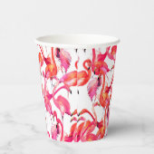 水彩フラミンゴ 紙コップ (右)
