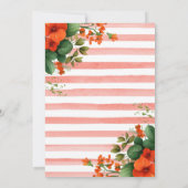 水彩フラワーうさぎとかぼちゃのベビーシャワー 招待状 (裏面)