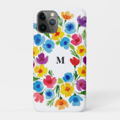 水彩フラワーのイラスト Case-Mate iPhoneケース (裏)