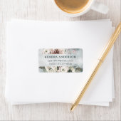 水彩フラワーアドレス ラベル (インサイチュ)