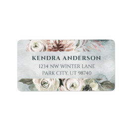 水彩フラワーアドレス ラベル