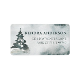 水彩フラワーアドレス ラベル