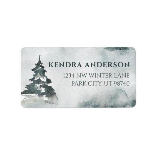 水彩フラワーアドレス ラベル (正面)