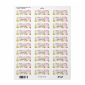 水彩フラワーアドレス ラベル (フルシート)