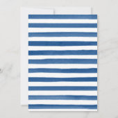 水彩フラワーカバの赤ちゃんシャワー 招待状 (裏面)