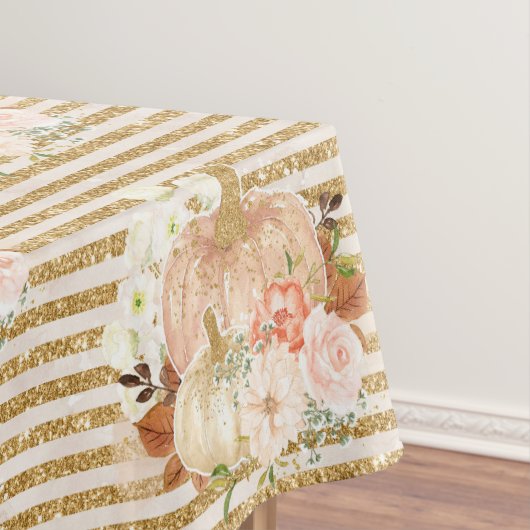 水彩フラワーカボチャ赤ちゃんシャワーパーティーデコール テーブルクロス (インサイチュ)