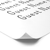 水彩フラワーカート – シーティングチャートのフォームボード ポスター (角)