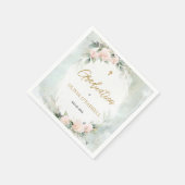水彩フラワークリスチャンスクール卒業 スタンダードカクテルナプキン (角)