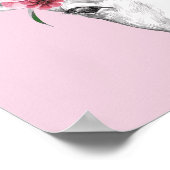 水彩フラワーシカ ポスター (角)