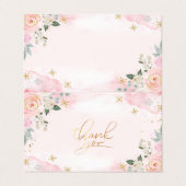 水彩フラワースノーフレークありがとう 名刺 (外部フラット)