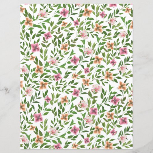 水彩フラワーズインつる植物登山パ葉ター (正面)