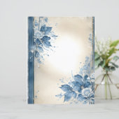 水彩フラワーズオンヴィンテージスクラップブック紙 (スタンド正面)